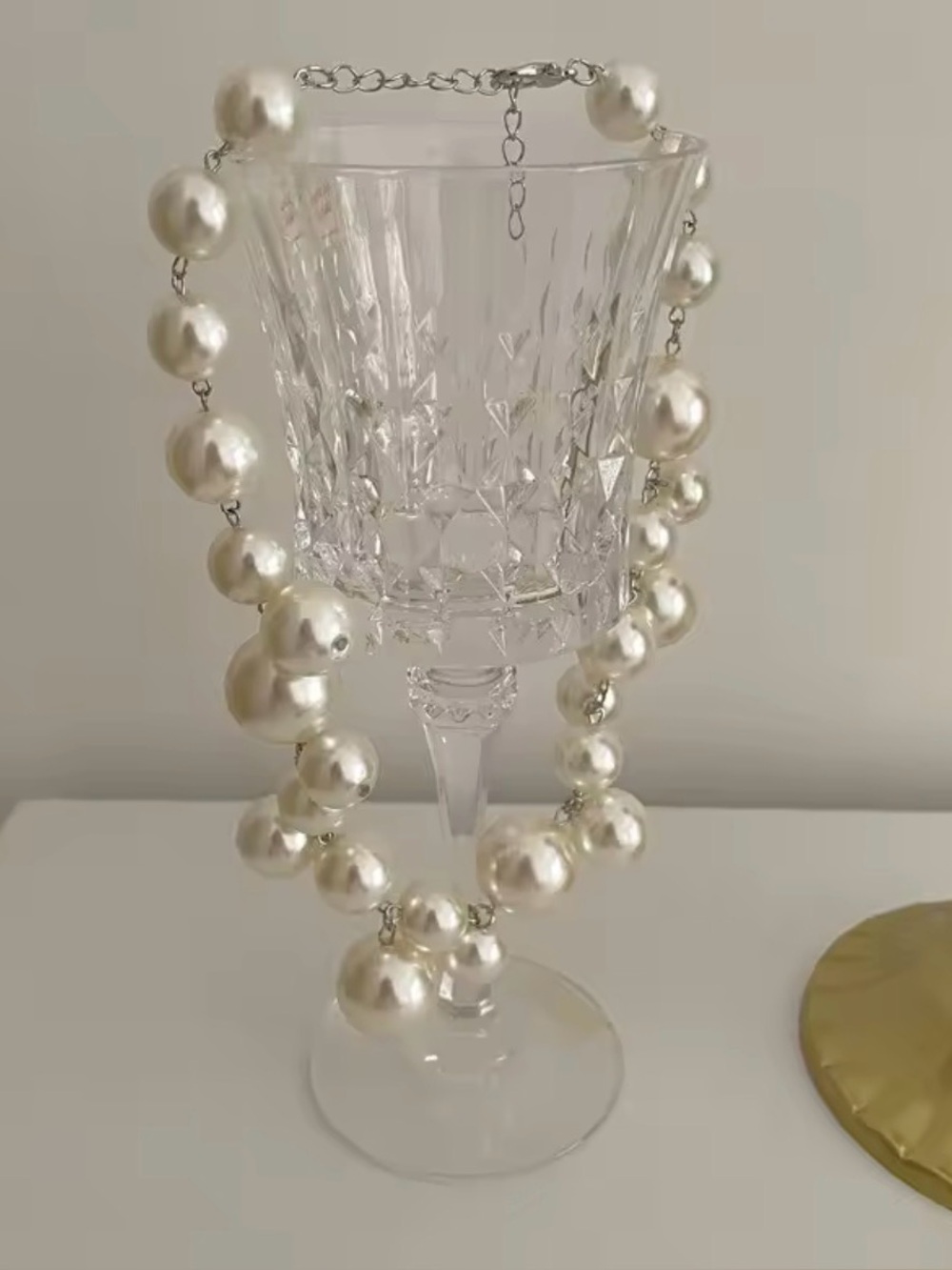 Necklace Big Pearls Beads Choker Necklaces Party Wedding Bride - Picture 3 of 5